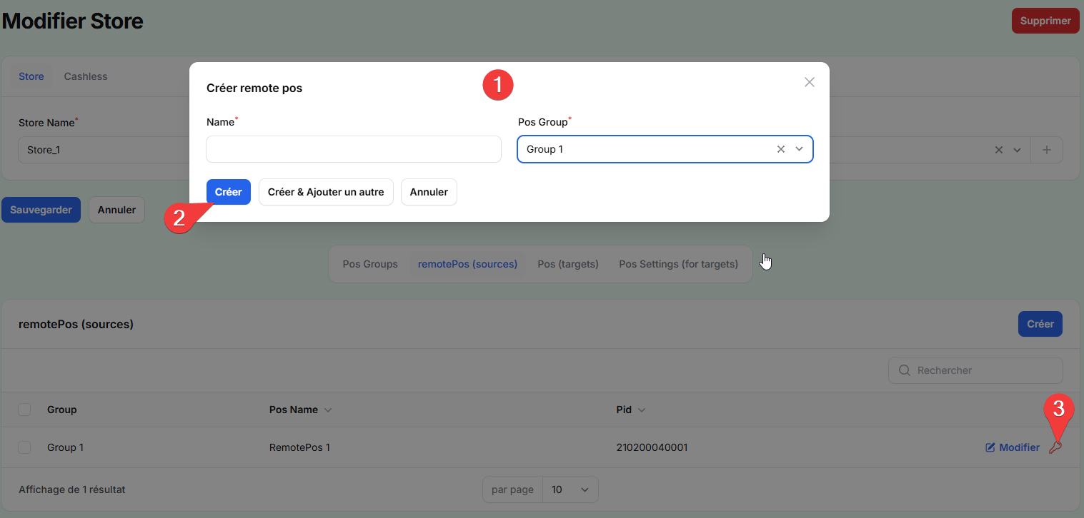 The Remote Pos Creation Popup