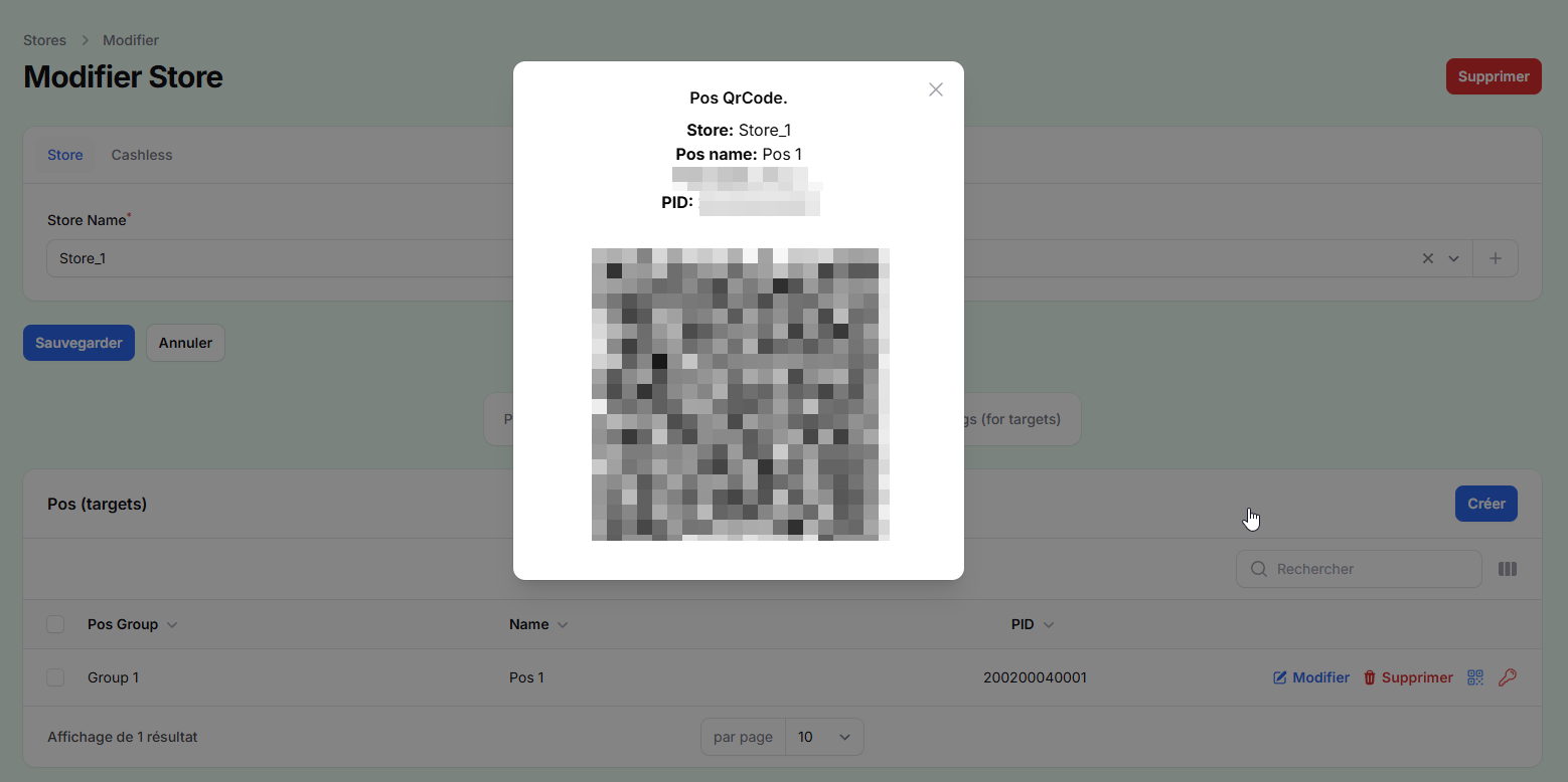 The Pos QrCode Popup